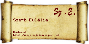 Szerb Eulália névjegykártya