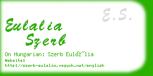 eulalia szerb business card